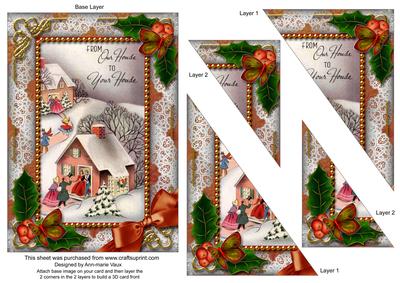 Ours to Yours Holly 7x5inch Triangle Duo Corner Stacker