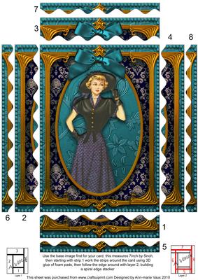 Elegant Lady 7x5in Spiral Wavy Edge Stacker