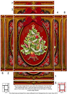 Elegant Tree Spiral Edge Stacker 7x5in Card Front