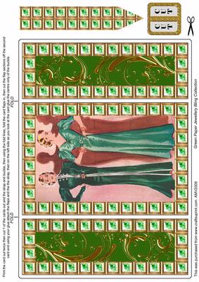 Emerald Elegant Ladies Green Bling Giant Square Buckle Gatefold Card