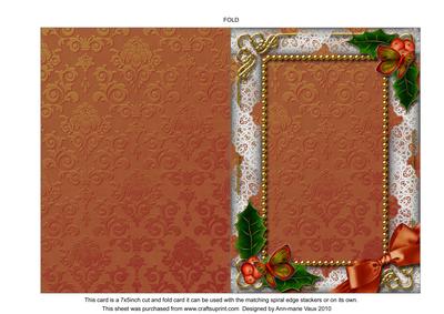 Ours to Yours Holly Plain 7x5inch Folded Card