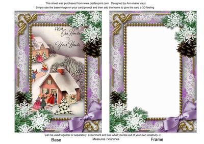 Ours to Yours Snow 7x5inch Picture Card Front and Frame