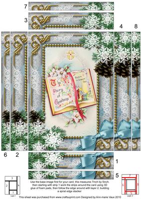 Christmas Book Snow 7x5in Spiral Edge Stacker