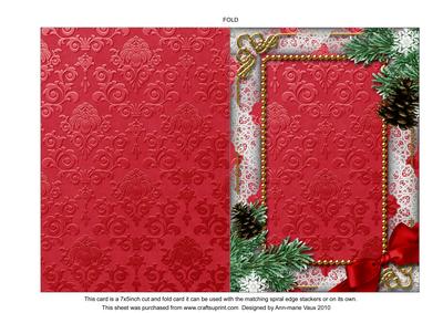 Santa Snow Plain 7x5inch Folded Card