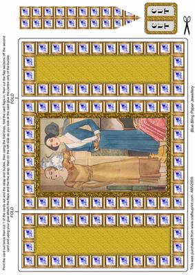 Elegant Ladies Blue Bling Giant Square Buckle Gatefold Card