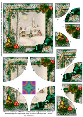Winter Pub Holly All 4 Rounded Corner Card Front