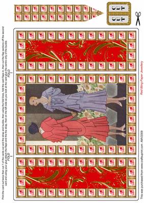 Elegant Ladies Red Bling Giant Square Buckle Gatefold Card