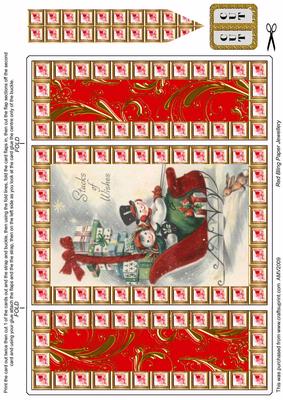 Stack of Wishes Red Bling Giant Square Buckle Gatefold Card