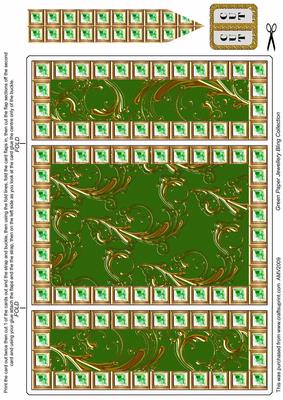 Christmas Green Foil Green Bling Giant Square Buckle Gatefold Card
