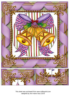Christmas Bells Ribbon 8inch Picture Sheet