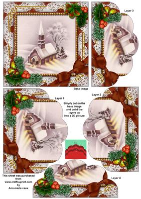 Church Lights on Holly One Edge Scallop Bottom Stacker