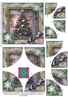 How Tree Looks Snow All 4 Rounded Corner Card Front