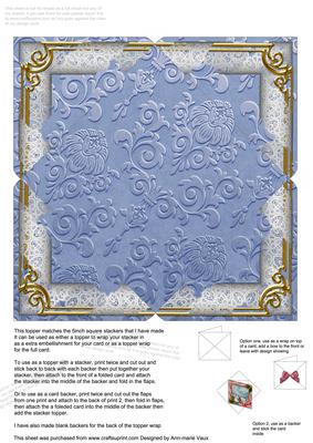 Angels Bell Pulling Snow Plain 5inch Square Envelope Backer