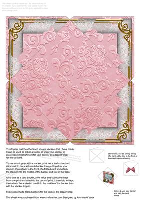 Christmas Stream Snow Plain 5inch Square Envelope Backer