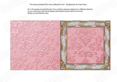 Christmas Stream Snow Plain 5inch Square Envelope Backer