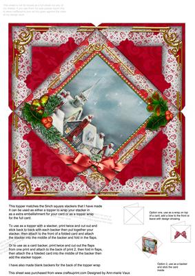 Rooftops Holly 5inch Square Picture Envelope Backer