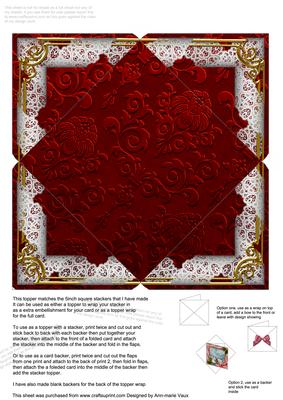 The Tree Snow Plain 5inch Square Envelope Backer