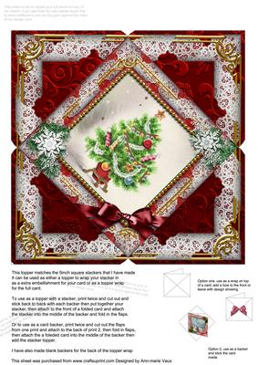 The Tree Snow 5inch Square Picture Envelope Backer