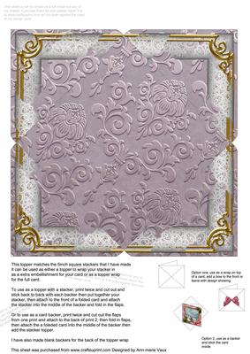 Carol Singers Snow Plain 5inch Square Envelope Backer
