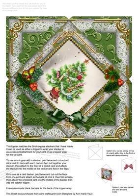The Tree Holly 5inch Square Picture Envelope Backer
