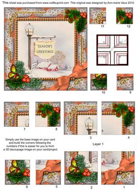 Pub Sign Holly All 4 Corner Stacker Card Front