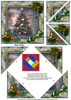 How Tree Looks Holly 5inch Triangle Edge Spiral Stacker