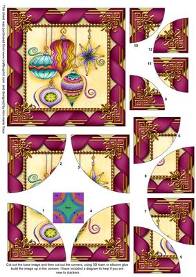 Christmas Decorations All 4 Rounded Corner Card Front