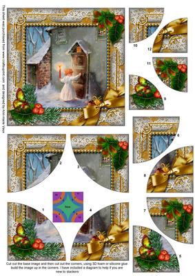 Choirboy Knocking Holly All 4 Rounded Corner Card Front