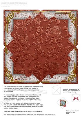 Church Lights on Holly Plain 5inch Square Envelope Backer