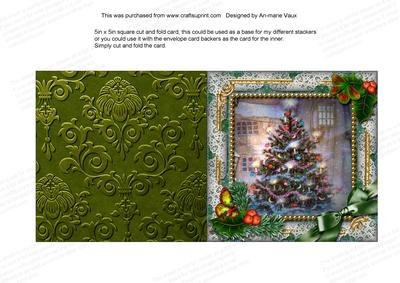 How Tree Looks Holly 5in Square Folded Picture Card