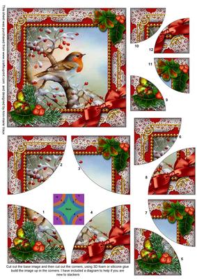 Robin 1 Holly All 4 Rounded Corner Card Front