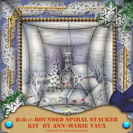 Blue Church Snow 8inch Rounded Edge Spiral Stacker Kit