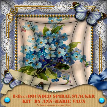 Forget Me Knot Butterfly 8in Rounded Edge Spiral Stacker Kit
