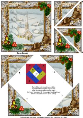 New Church Holly 5inch Triangle Edge Spiral Stacker