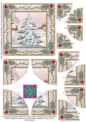 Snow Tree Lace All 4 Rounded Corner Card Front