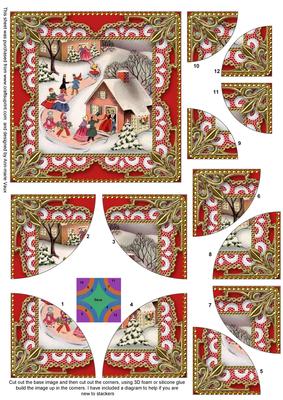 Party House 1 Lace All 4 Rounded Corner Card Front