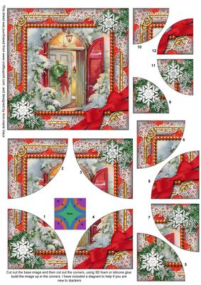 Welcome Door Snow All 4 Rounded Corner Card Front