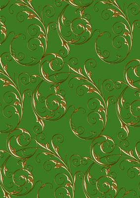 Red Roses Gold Metallic Swirls A4 Backing Paper