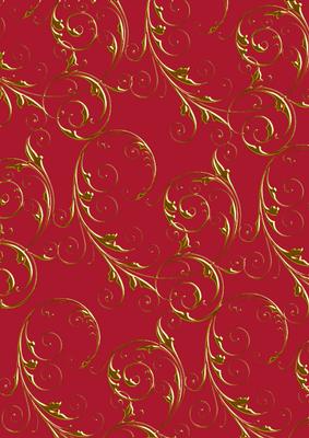 Christmas Bells 1 Gold Metallic Swirls A4 Backing Paper