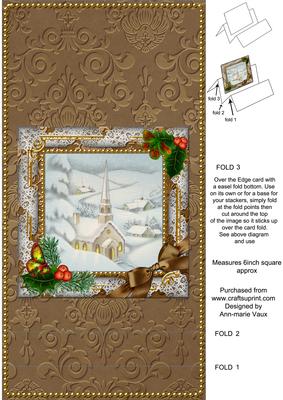 New Church Holly Easel Over the Edge Card