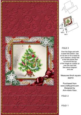 The Tree Snow Easel Over the Edge Card