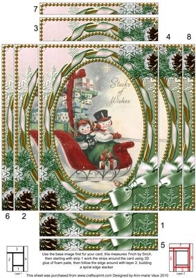 Stacks of Wishes Snow Spiral Edge Stacker 7x5in Card Front