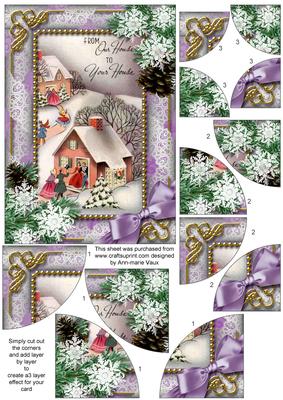 Ours to Yours Snow 7x5inch All 4 Corner Stacker Card Front