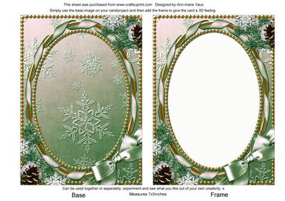 Stacks of Wishes Snow 7x5inch Plain Card Front and Frame