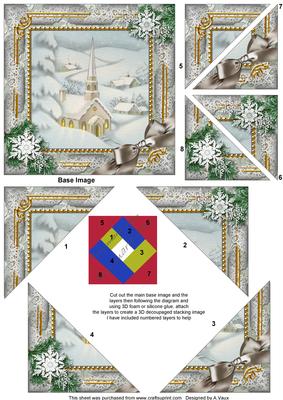 New Church Snow 5inch Triangle Edge Spiral Stacker