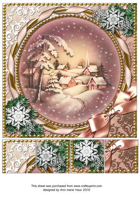 Snowy Town 8inch Picture Sheet