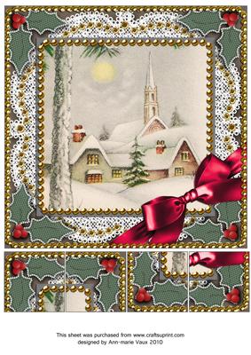 Winter Pub Lace 8inch Picture Sheet