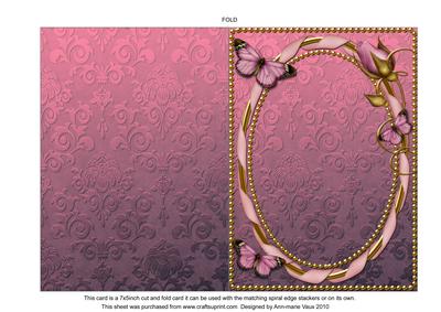 Two Tone Wedding Bells Plain 7x5inch Folded Card