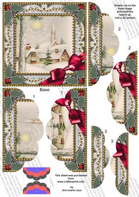 Winter Pub Lace 5in Top N Bottom Round Scallop Stacker