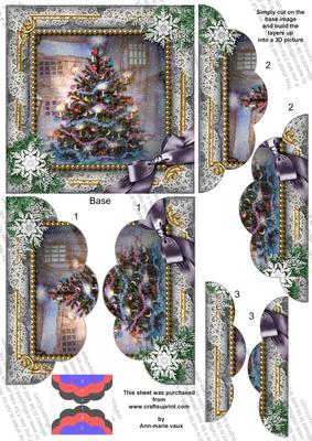 How Tree Looks Snow 5in Top N Bottom Round Scallop Stacker